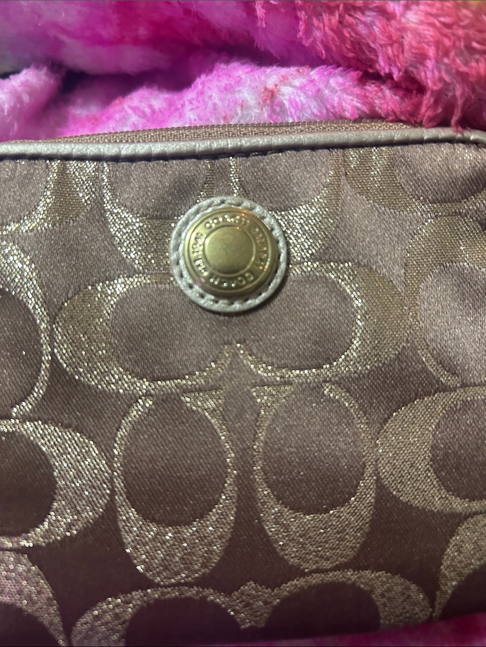 Vintage Y2K coach monogram canvas wristlet - Picture 3 of 10